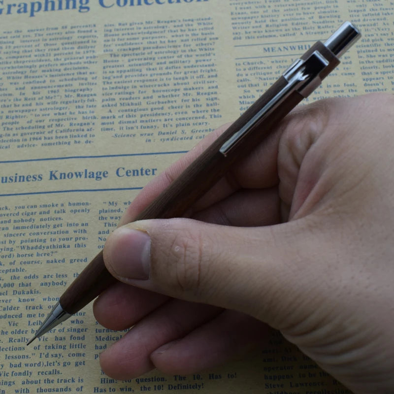Natural Wood 0.5mm Mechanical Pencil – Drawing & Writing Automatic Pen Divina Constitutio