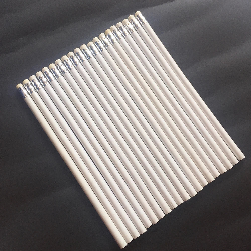 White HB Pencils 100pcs Bulk – Cute Kids Stationery for School & Art Divina Constitutio