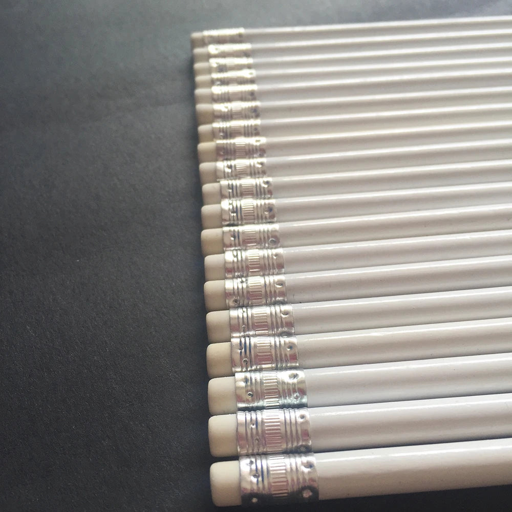White HB Pencils 100pcs Bulk – Cute Kids Stationery for School & Art Divina Constitutio