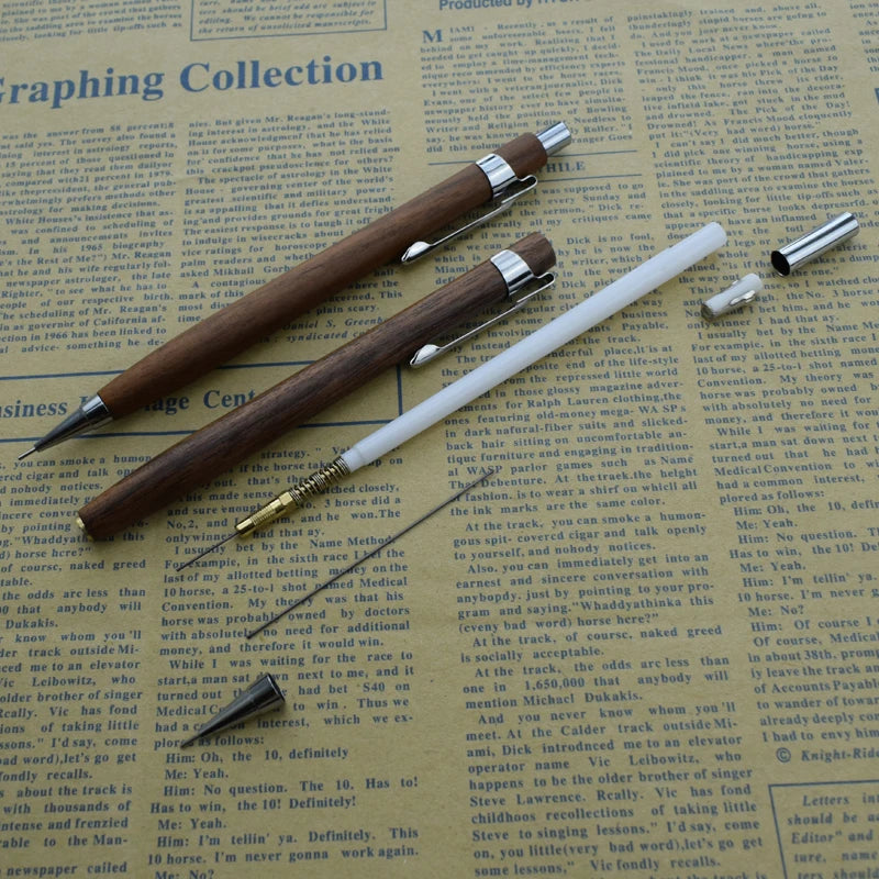 Natural Wood 0.5mm Mechanical Pencil – Drawing & Writing Automatic Pen Divina Constitutio