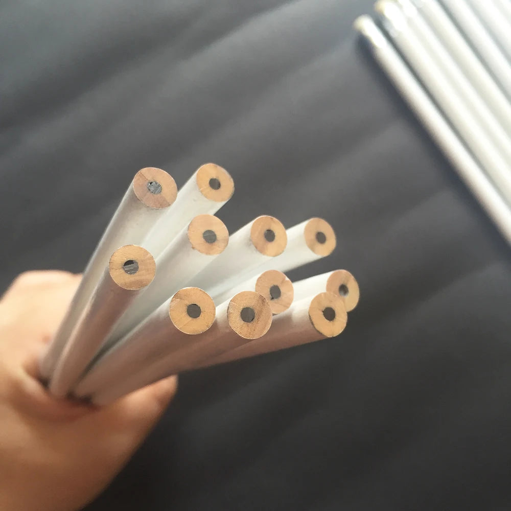 White HB Pencils 100pcs Bulk – Cute Kids Stationery for School & Art Divina Constitutio