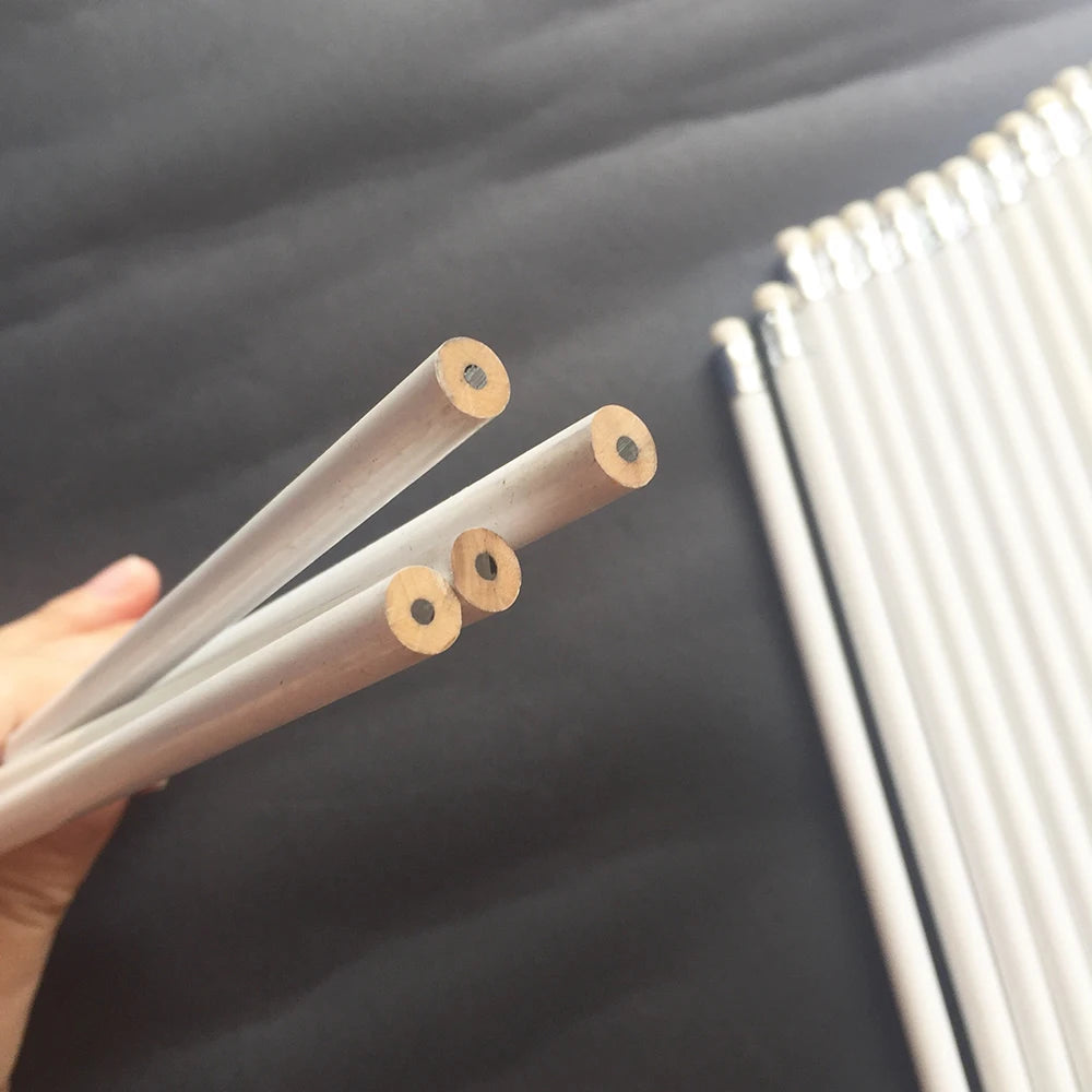 White HB Pencils 100pcs Bulk – Cute Kids Stationery for School & Art Divina Constitutio