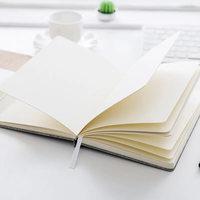 Linen Hardcover Notebook – 256 Pages, 80 GSM Blank & Grid Paper, Journal Planner for Office & School Kairos & Co.