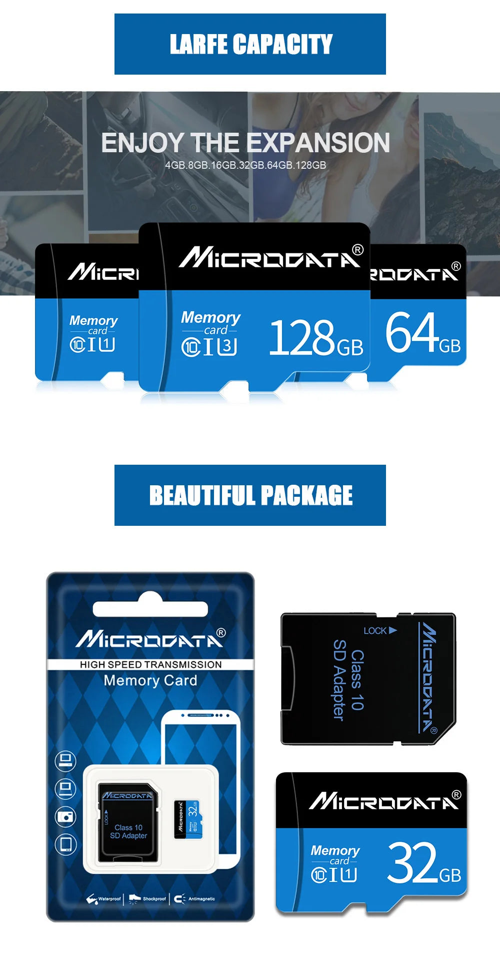 Class 10 Micro SD Card – TF Flash Memory, 8GB-256GB Divina Constitutio