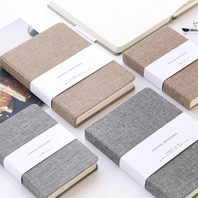 Linen Hardcover Notebook – 256 Pages, 80 GSM Blank & Grid Paper, Journal Planner for Office & School Kairos & Co.