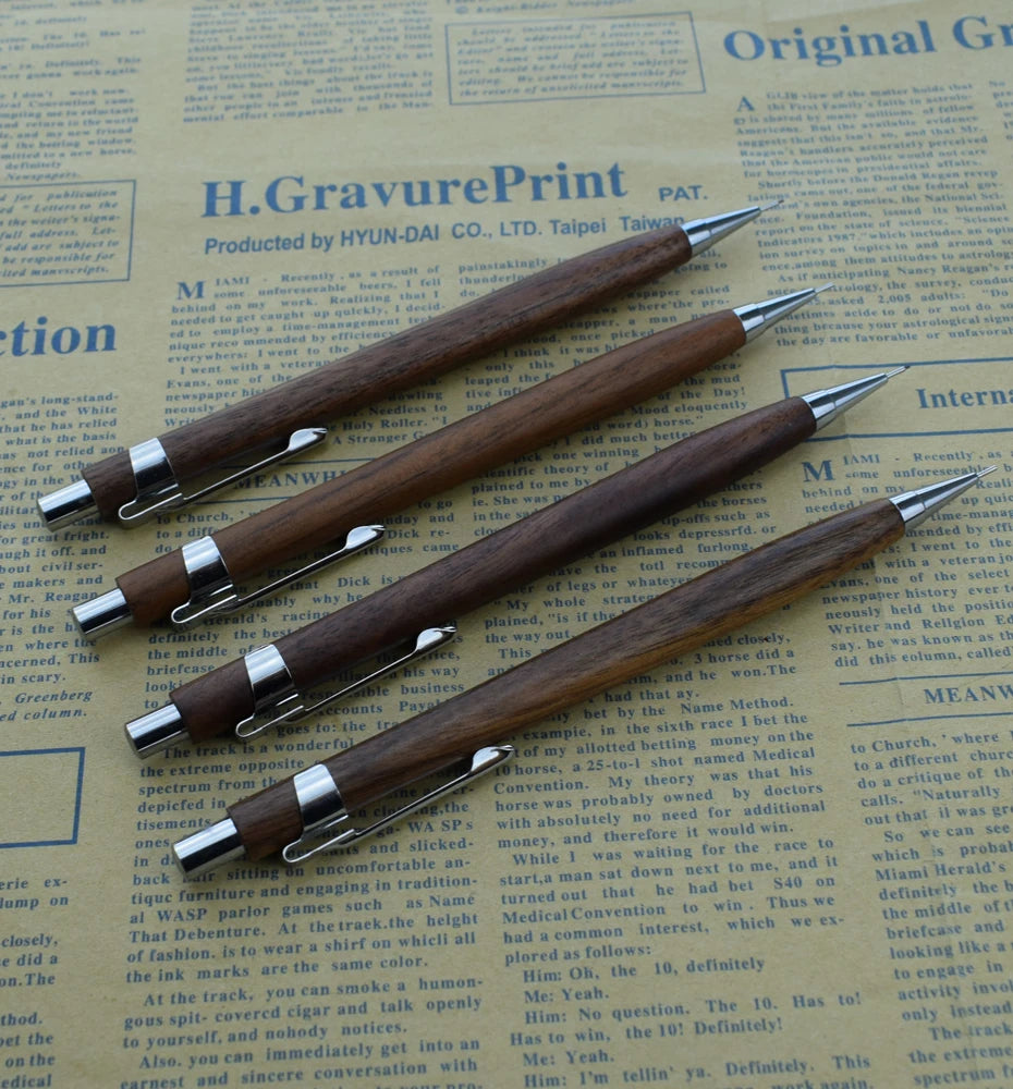 Natural Wood 0.5mm Mechanical Pencil – Drawing & Writing Automatic Pen Divina Constitutio