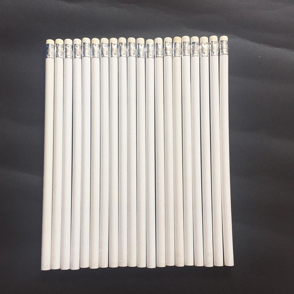 White HB Pencils 100pcs Bulk – Cute Kids Stationery for School & Art Divina Constitutio