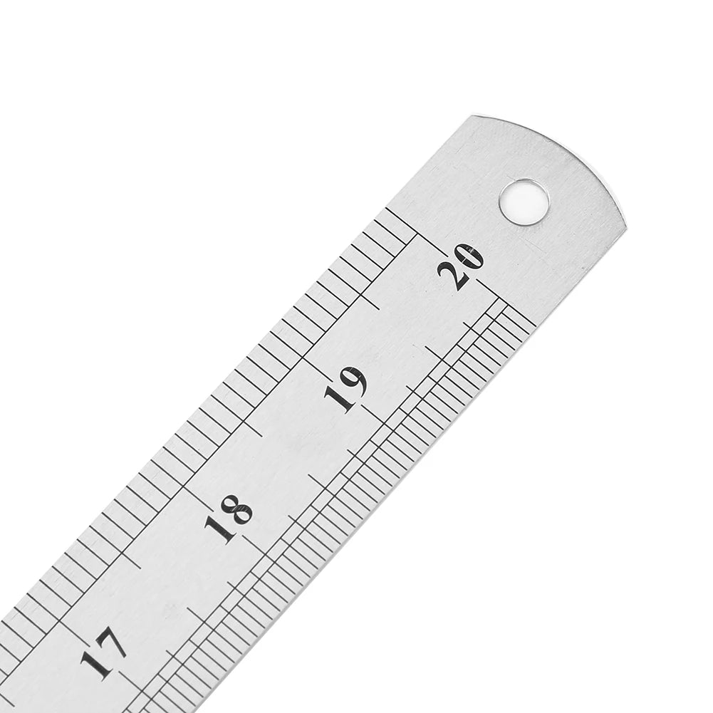 Stainless Steel Ruler – Double-Sided Metal Straight Ruler (150mm-500mm) Divina Constitutio