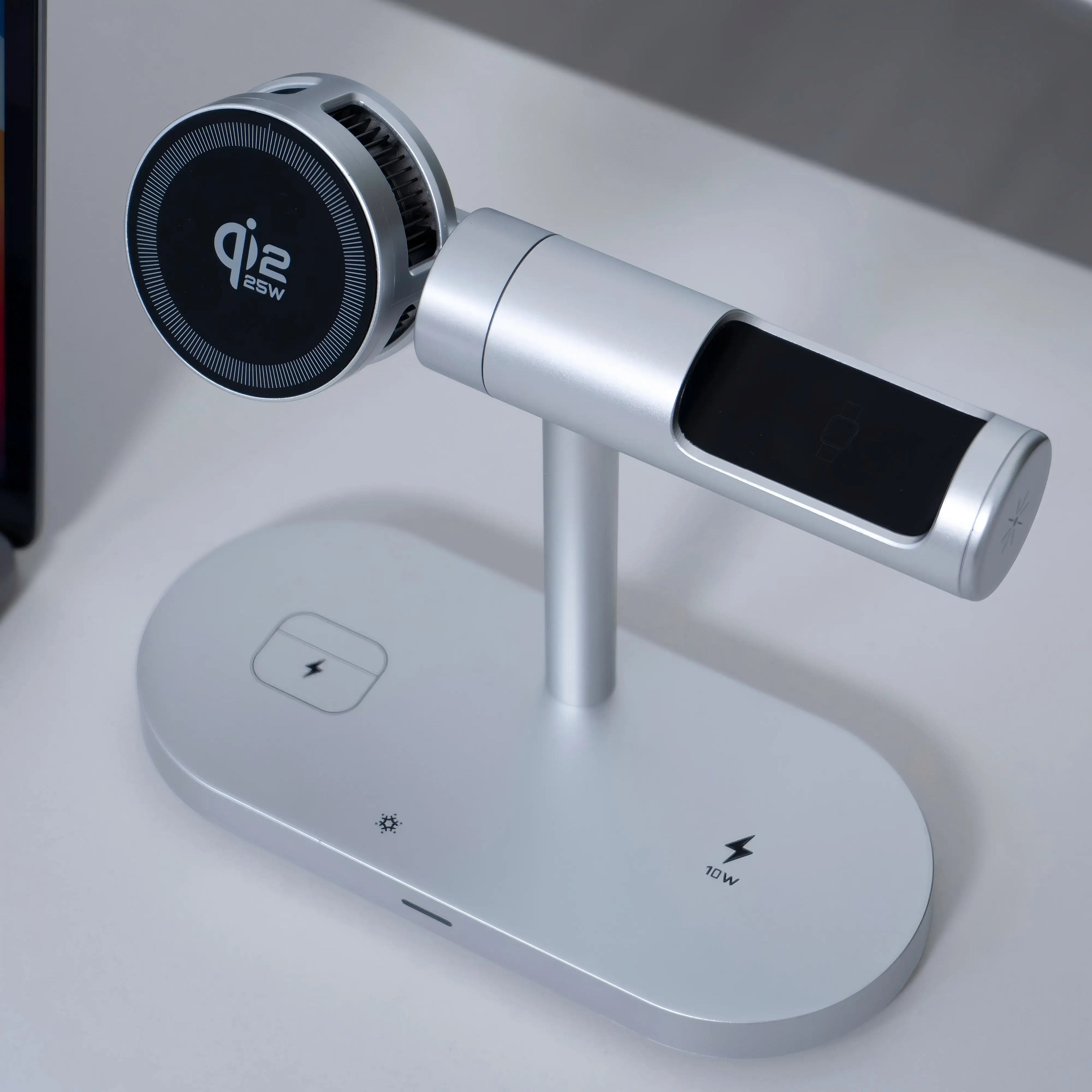 7-in-1 Magnetic Wireless Charging Stand — 25W Qi2.2 Fast Charger with Cooling Fan & LED for iPhone, Watch & AirPods Kairos & Co.