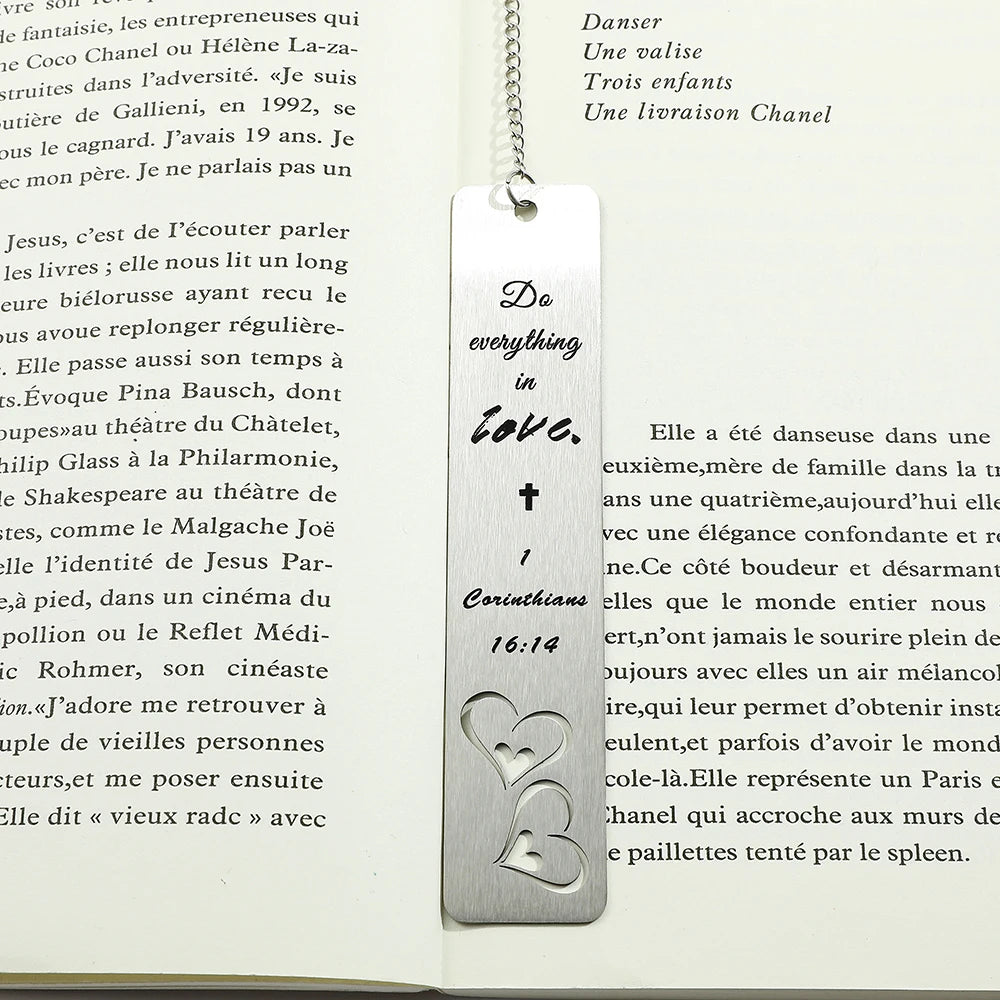 Cross Charm Metal Bookmark – Faith-Inspired Gift Divina Constitutio