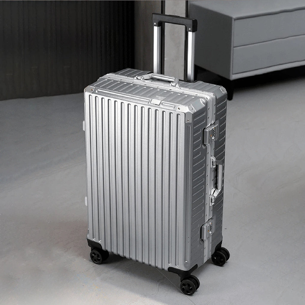 Trolley Luggage 20 24 26 28" Aluminum Frame Rolling Luggage Case USB Travel Suitcase on Wheels Combination Lock Carry on Luggage Kairos & Co.