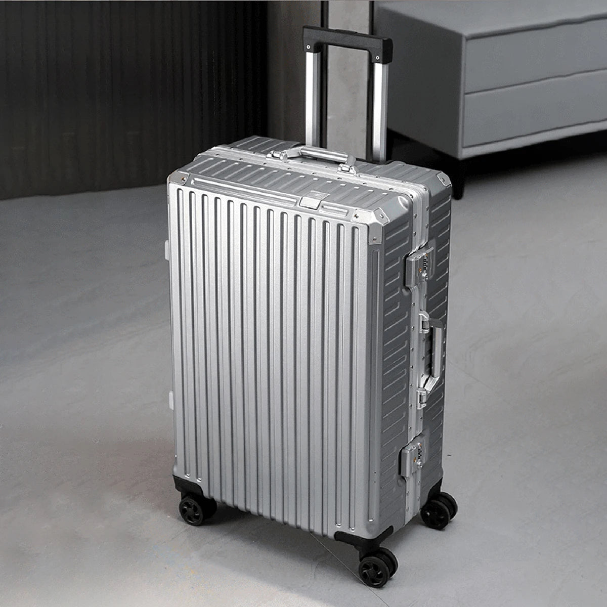 Trolley Luggage 20 24 26 28" Aluminum Frame Rolling Luggage Case USB Travel Suitcase on Wheels Combination Lock Carry on Luggage Kairos & Co.