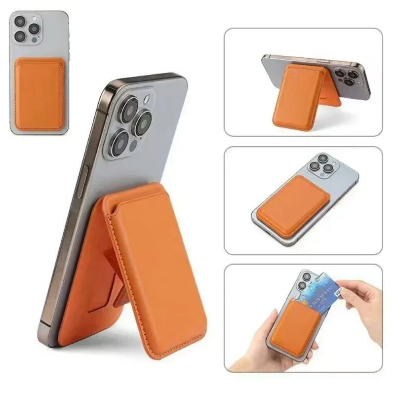Magnetic Leather Wallet Case with Hidden Kickstand – MagSafe Compatible Card Holder for iPhone 16/15/14/13/12 Pro Max Kairos & Co.
