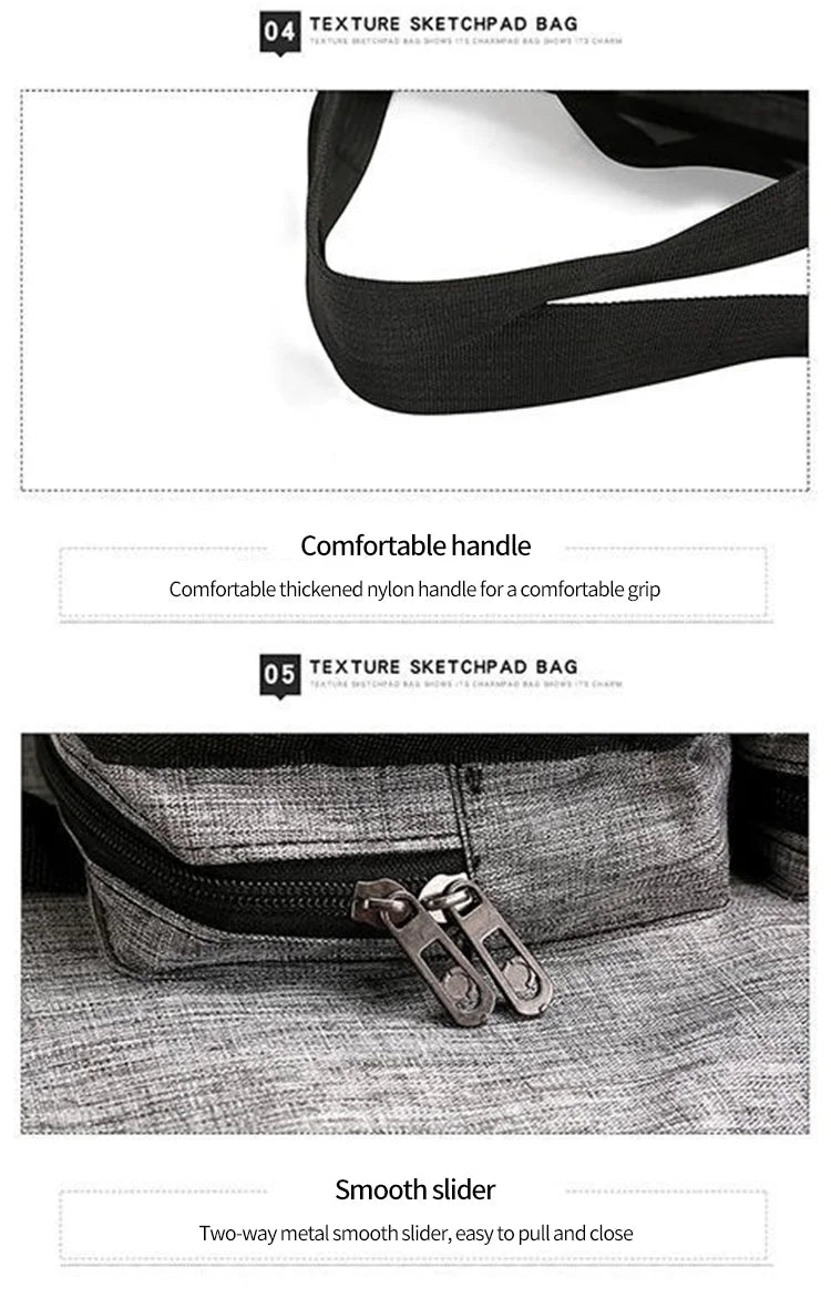 Waterproof Nylon Drawing Board Bag – 8K/4K Art Supplies Carrying Case Divina Constitutio