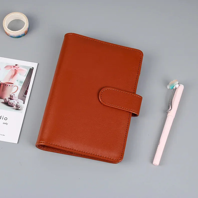 Macaron Series PU Leather Notebook Cover – A5/A6 Clip-On Binder Divina Constitutio
