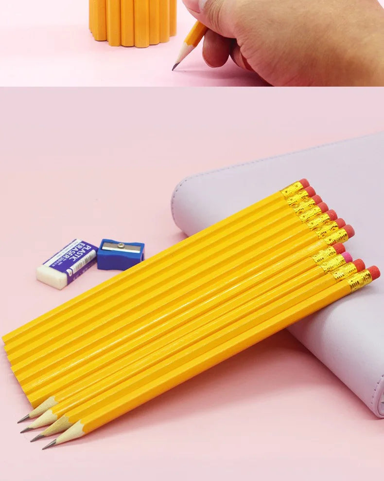 Yellow Wood-Cased Pencils #2 HB – 10/30/50 Count, School Supplies Divina Constitutio