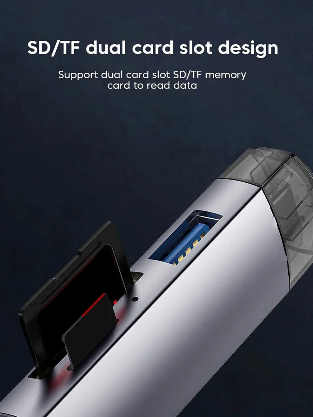 Type-C 6-in-1 Multi-Function Card Reader – High-Speed Data Transfer Adapter Kairos & Co.
