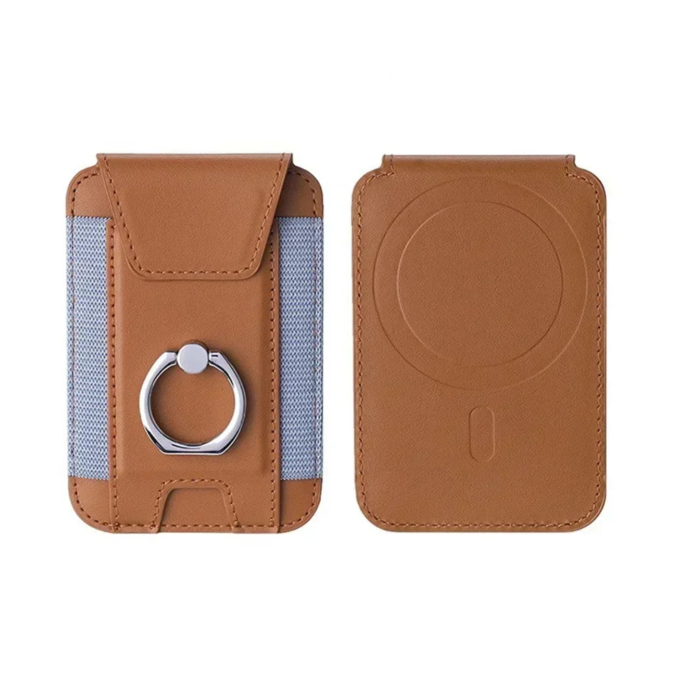 MagSafe Phone Wallet Case with Ring Stand & Flap Cover – PU Leather Magnetic Card Holder for iPhone 12/13/14/15/16 Pro Kairos & Co.
