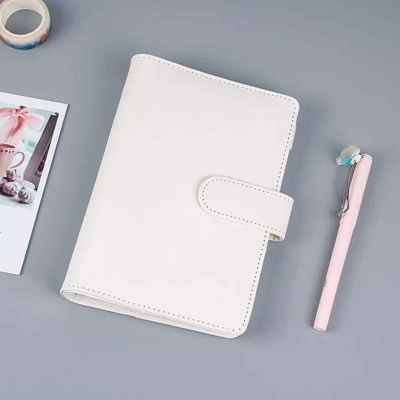 Macaron Series PU Leather Notebook Cover – A5/A6 Clip-On Binder Divina Constitutio