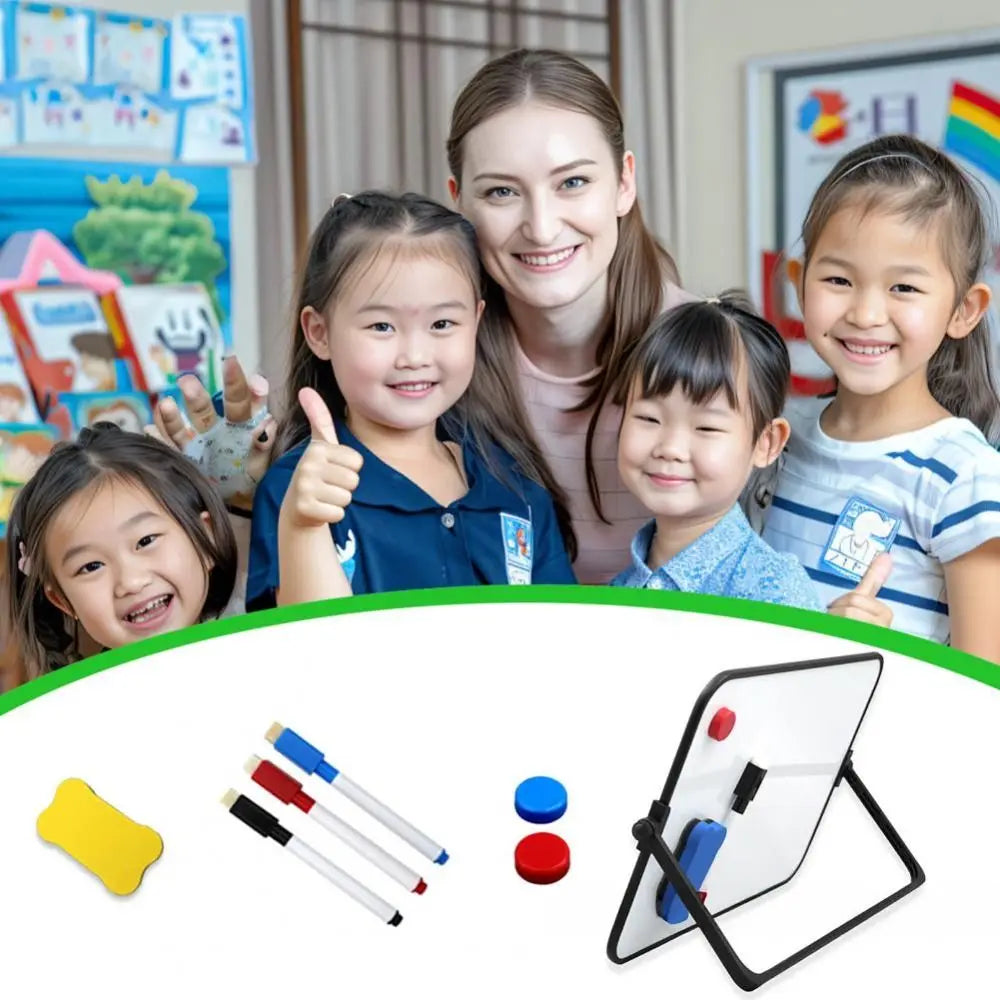 Double-Sided Desktop Whiteboard with Stand – Portable Magnetic Dry Erase Board Kairos & Co.