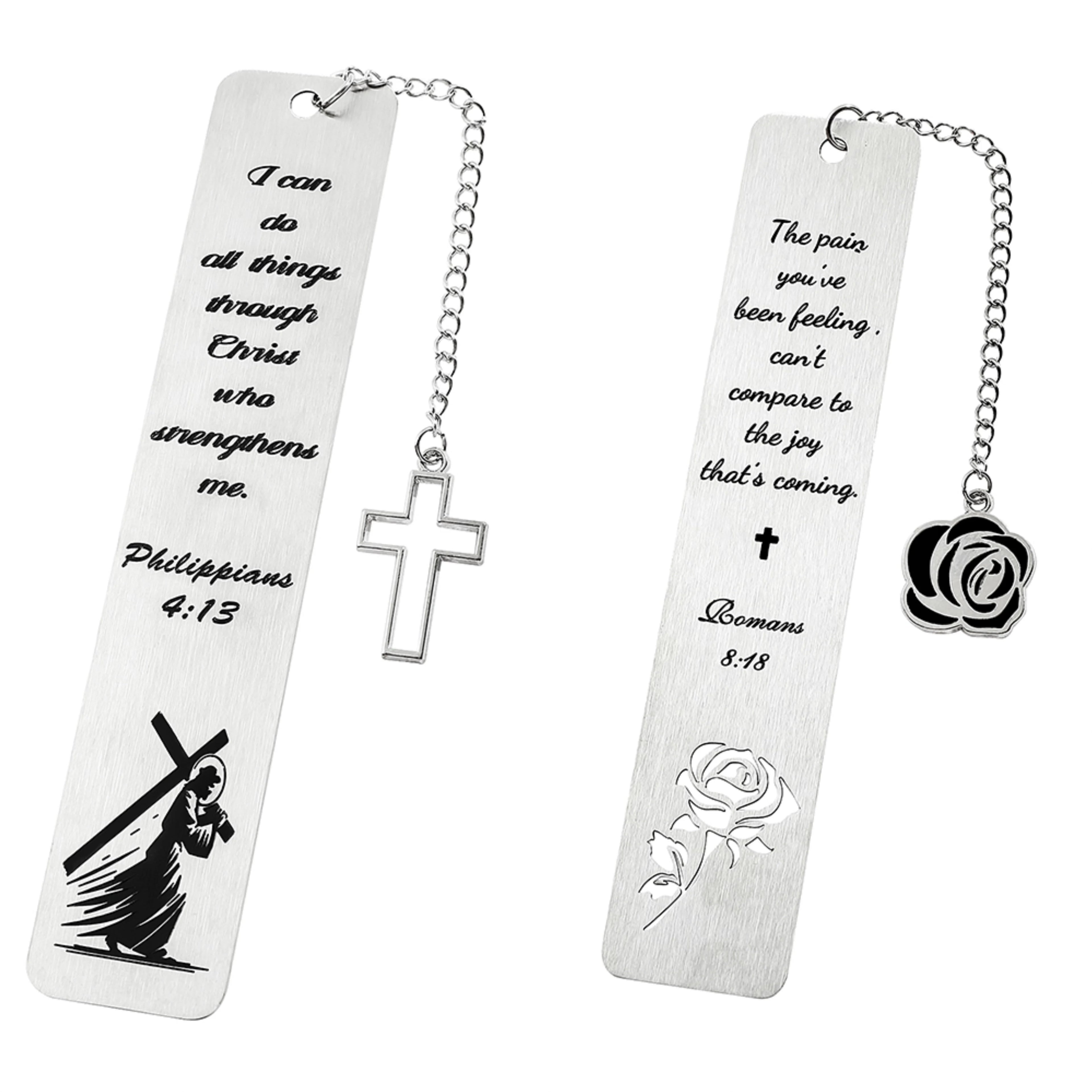 Cross Charm Metal Bookmark – Faith-Inspired Gift Divina Constitutio