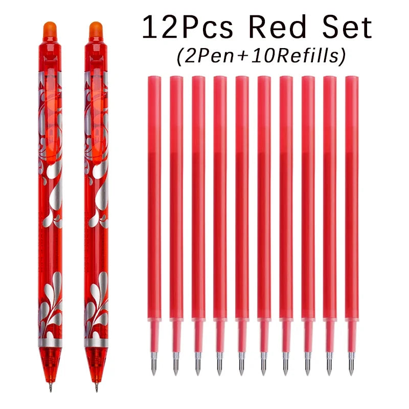 Erasable Gel Pen Set – 6-Color Kawaii Stationery, 0.5mm Divina Constitutio