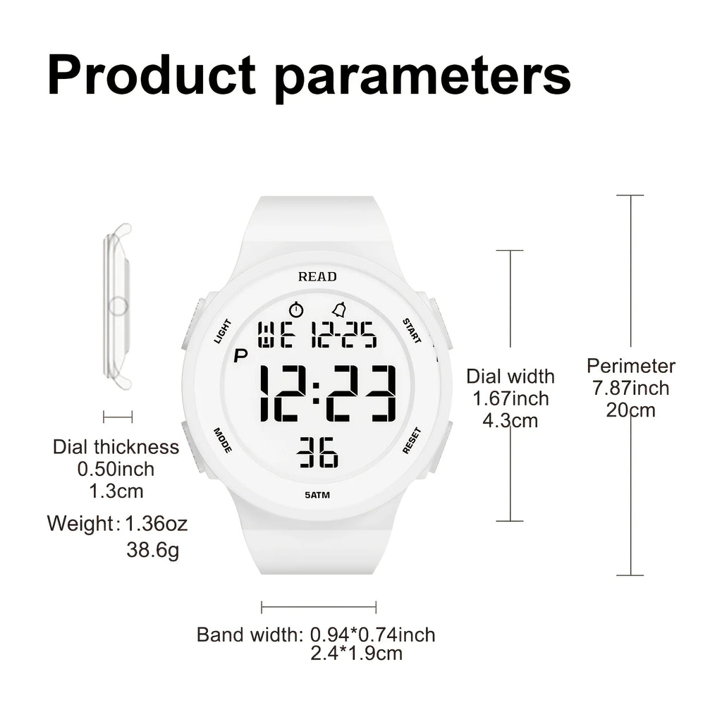 Fashion LED Digital Watch for Women – Waterproof Divina Constitutio