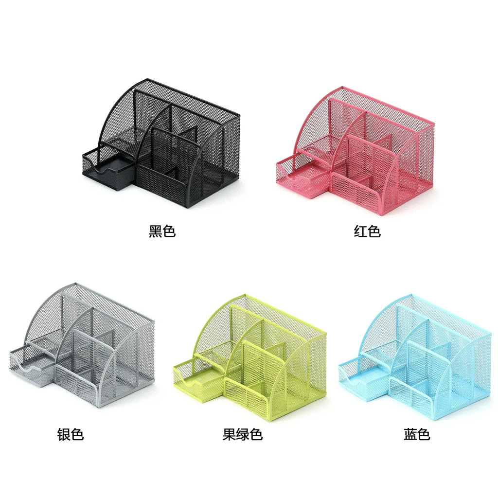 Large Capacity Metal Pen Holder & Desktop Storage Organizer Kairos & Co.