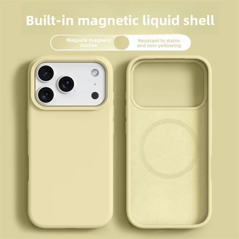 Magnetic Liquid Silicone Case for iPhone 17 & iPhone 16 Pro Max – Soft Bumper Protective Cover Kairos & Co.