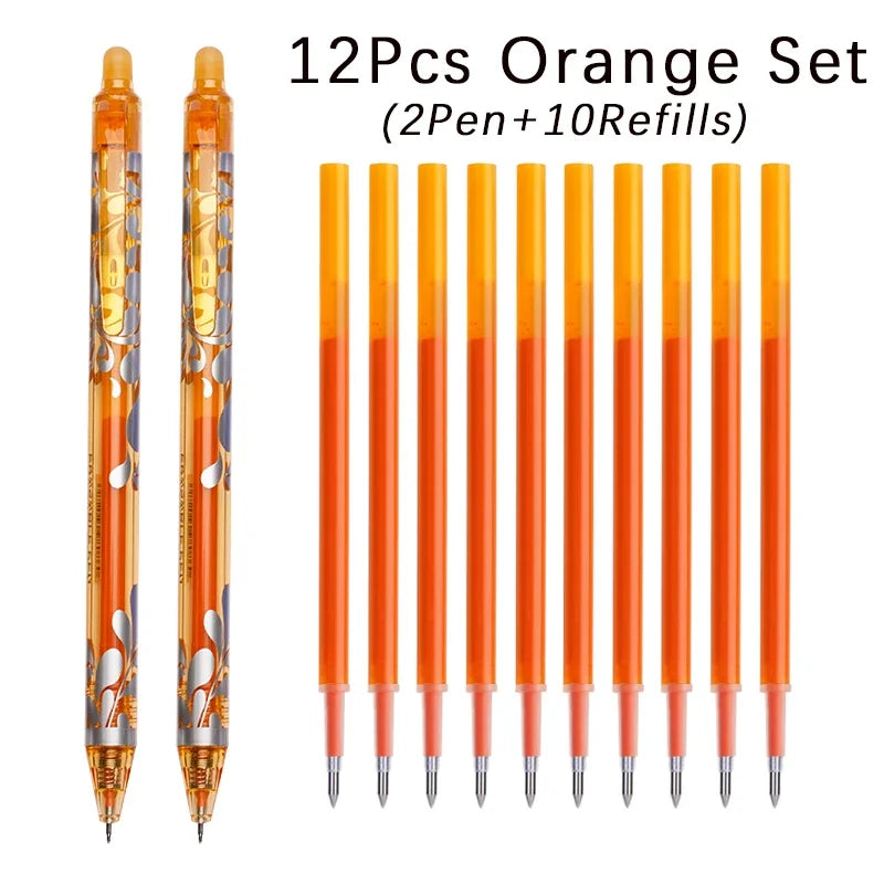 Erasable Gel Pen Set – 6-Color Kawaii Stationery, 0.5mm Divina Constitutio