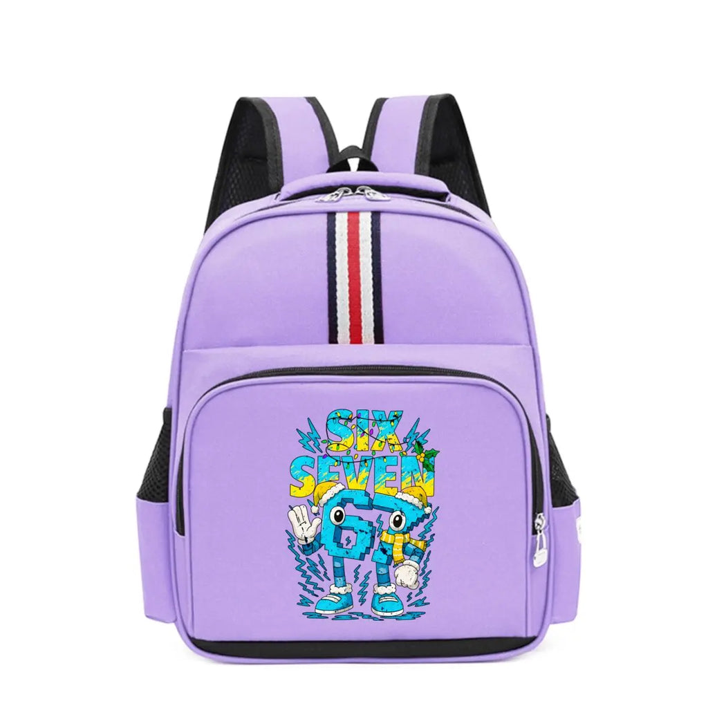 (6 7) Cartoon Print Kids Backpack – Waterproof School Bag for Boys & Girls Divina Constitutio