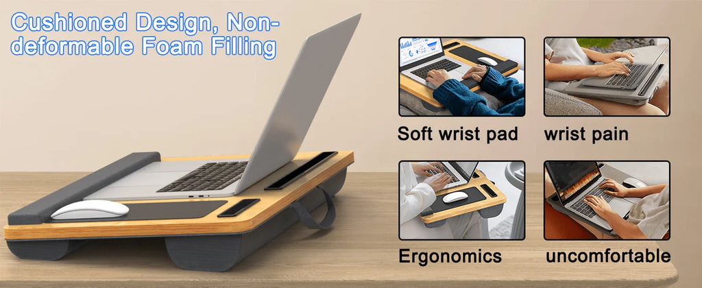 Multi-Function Laptop Table – Tablet/Phone Holder, Portable Handle, Home & Car Use Divina Constitutio