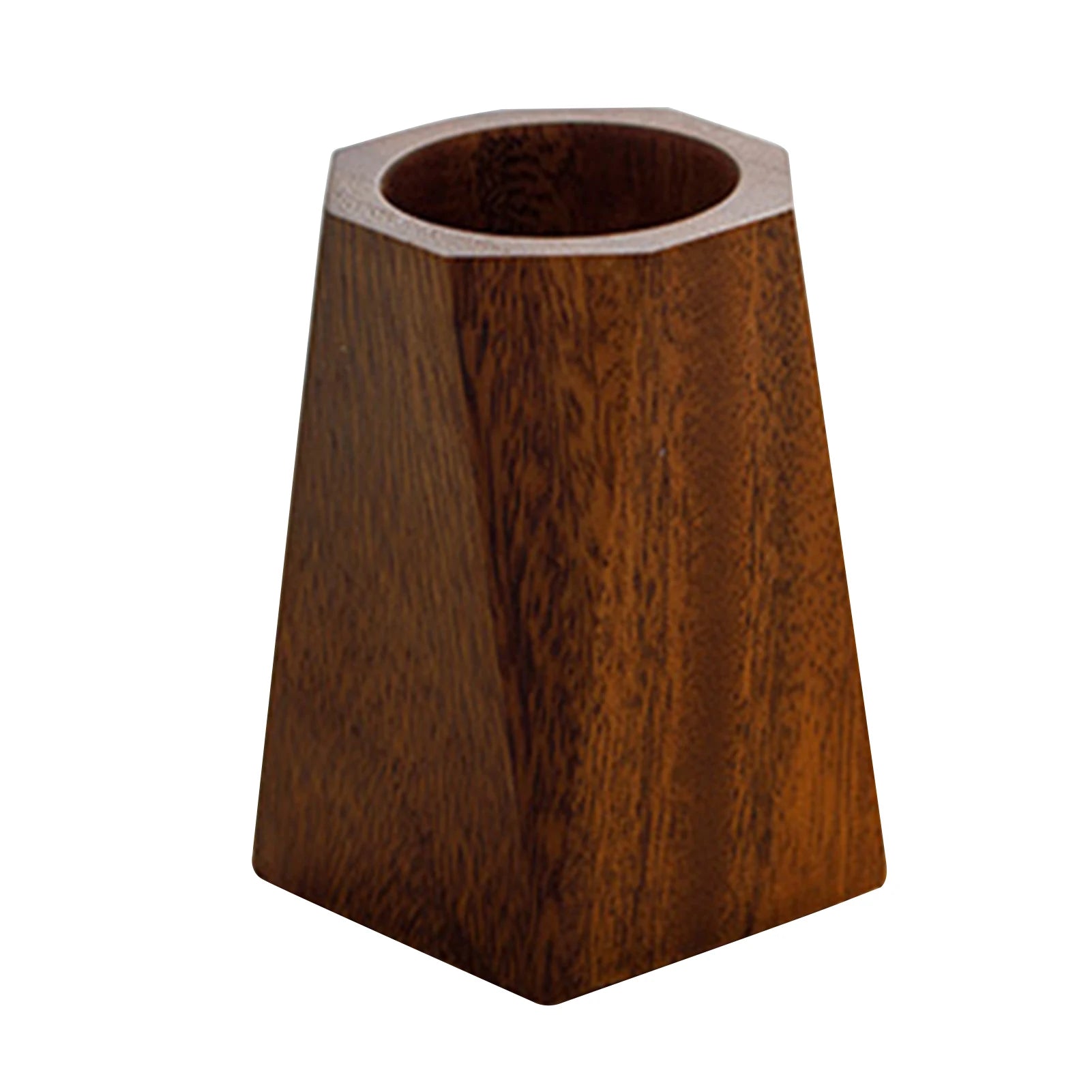 Walnut Wood Pen Holder – Vintage Desktop Stationery Organizer Kairos & Co.