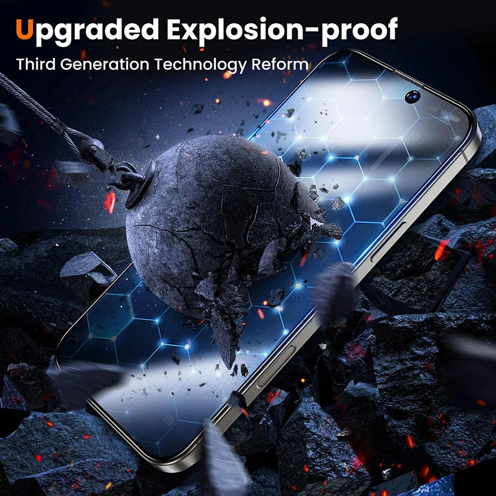 iPhone 11-17 Privacy Screen Protector 4-Pack – Anti-Spy Tempered Glass, Full Cover, 9H Kairos & Co.