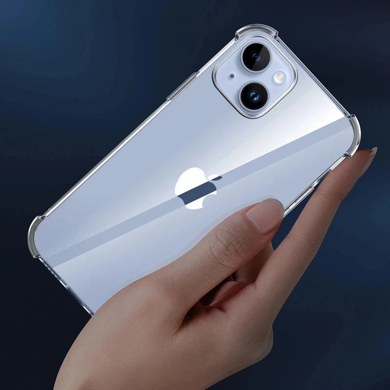 Shockproof Clear Silicone Phone Case for iPhone 7–15 Series | Transparent Soft Protective Cover Kairos & Co.