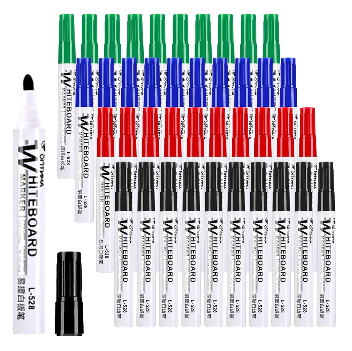 4-Color Dry Erase Markers – Non-Toxic Whiteboard Pens for Office, School & Home Kairos & Co.