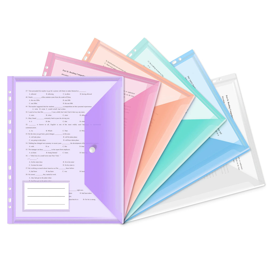 11-Hole A4 Binder Pockets – Transparent File Bags with Label Pocket Divina Constitutio