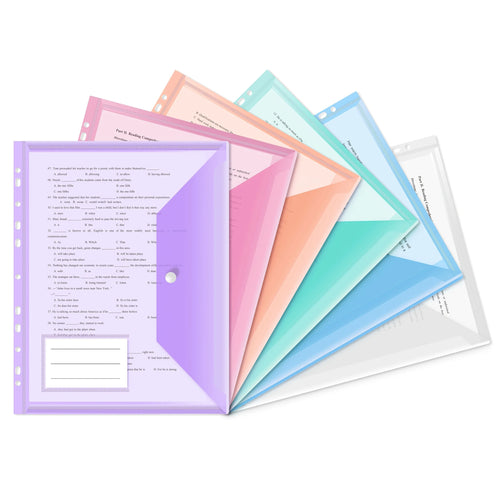 11-Hole A4 Binder Pockets – Transparent File Bags with Label Pocket Divina Constitutio