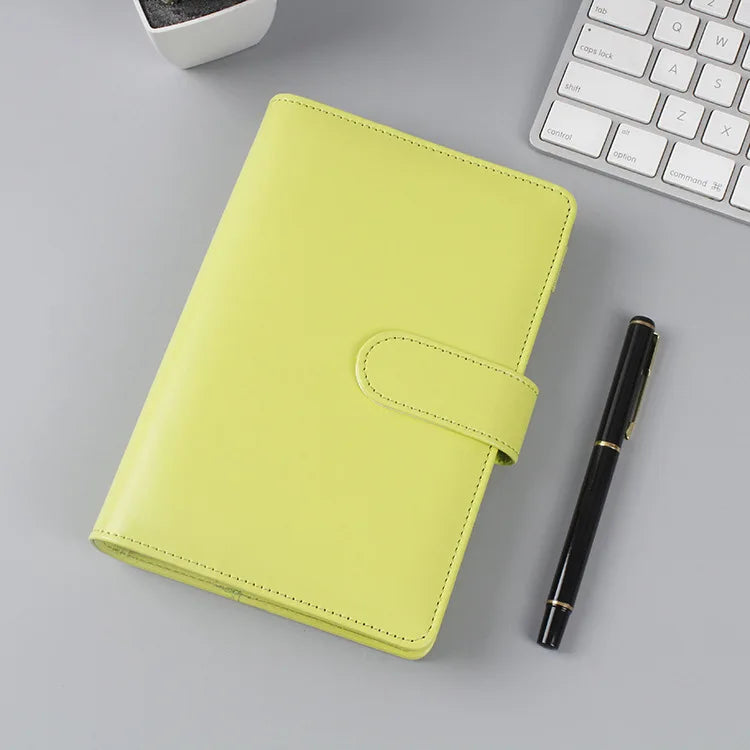 Macaron Series PU Leather Notebook Cover – A5/A6 Clip-On Binder Divina Constitutio