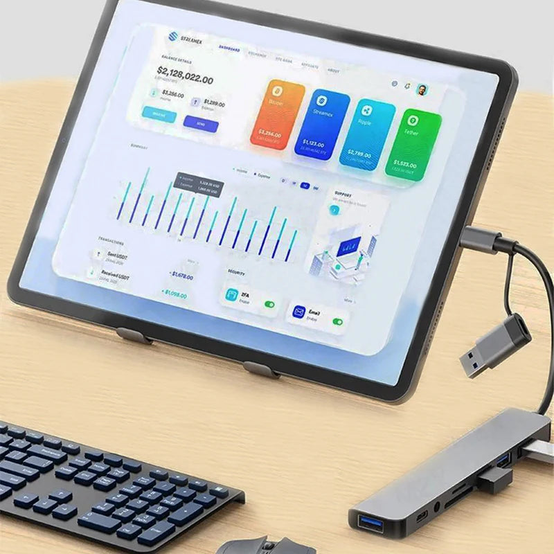 8-in-1 USB-C Hub – USB 3.0, USB 2.0, SD/TF Card Reader & 3.5mm Audio Kairos & Co.
