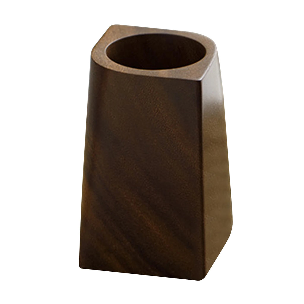 Walnut Wood Pen Holder – Vintage Desktop Stationery Organizer Kairos & Co.