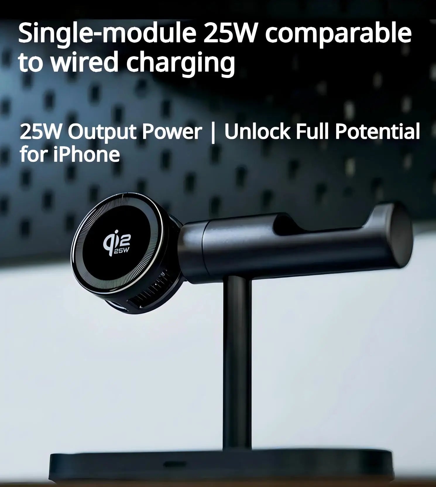 7-in-1 Magnetic Wireless Charging Stand — 25W Qi2.2 Fast Charger with Cooling Fan & LED for iPhone, Watch & AirPods Kairos & Co.