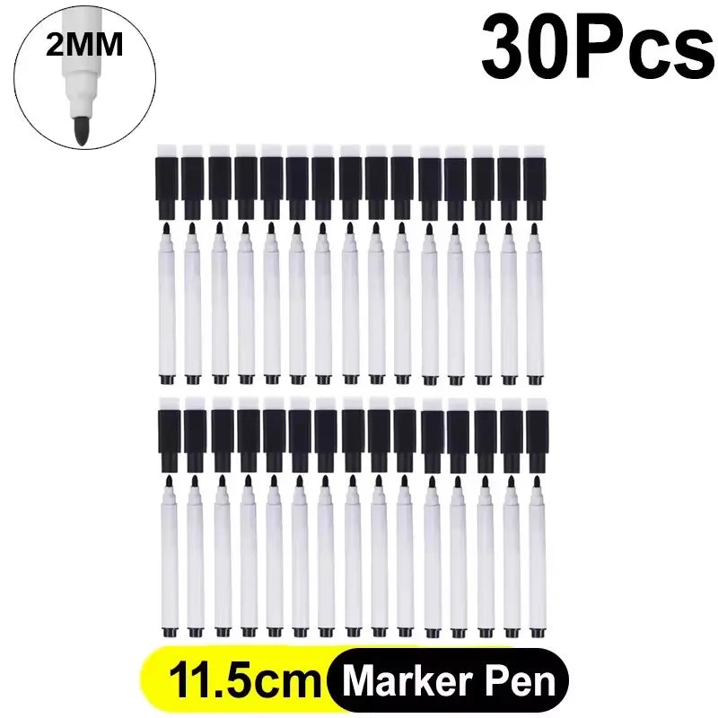 Magnetic Black Dry Erase Markers with Eraser Cap White Board Dry erase Markers Classroom Dry Wipe Pens for Home Office School Kairos & Co.