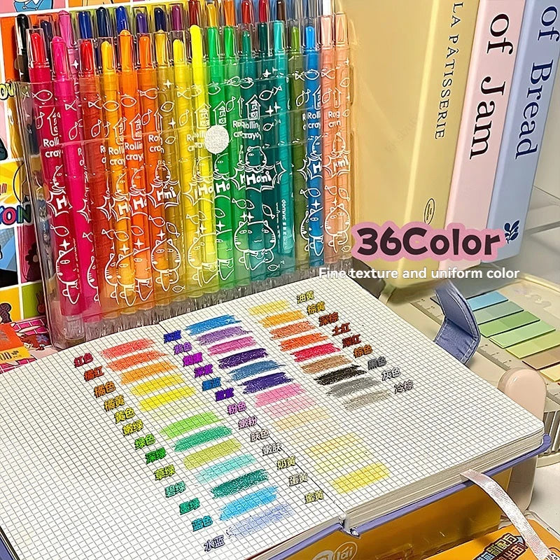 Kids Crayons 12-36 Count – Non-Toxic Coloring Set for Toddlers Divina Constitutio