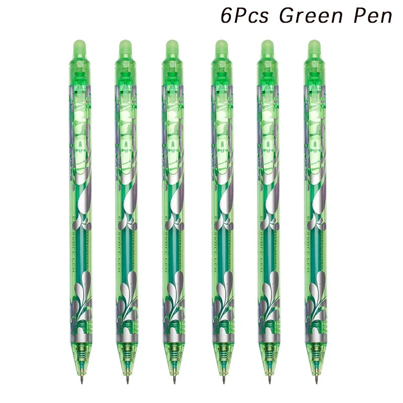 Erasable Gel Pen Set – 6-Color Kawaii Stationery, 0.5mm Divina Constitutio