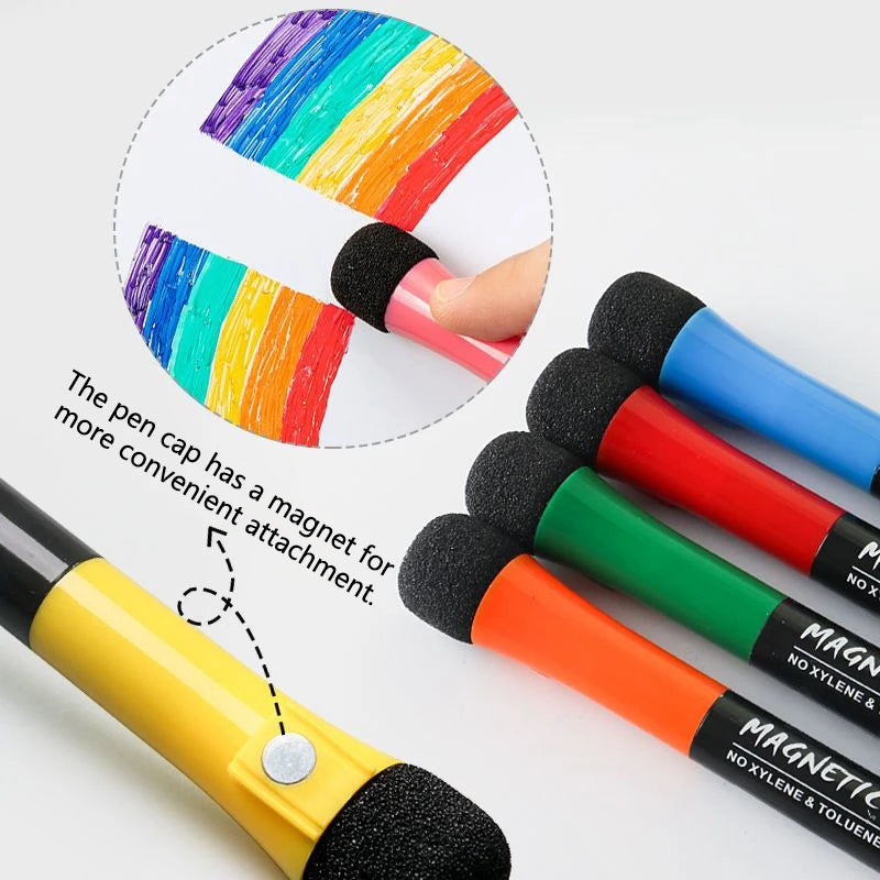 12-Color Dry Erase Marker Set – Magnetic Whiteboard Pens with Eraser Cap Kairos & Co.