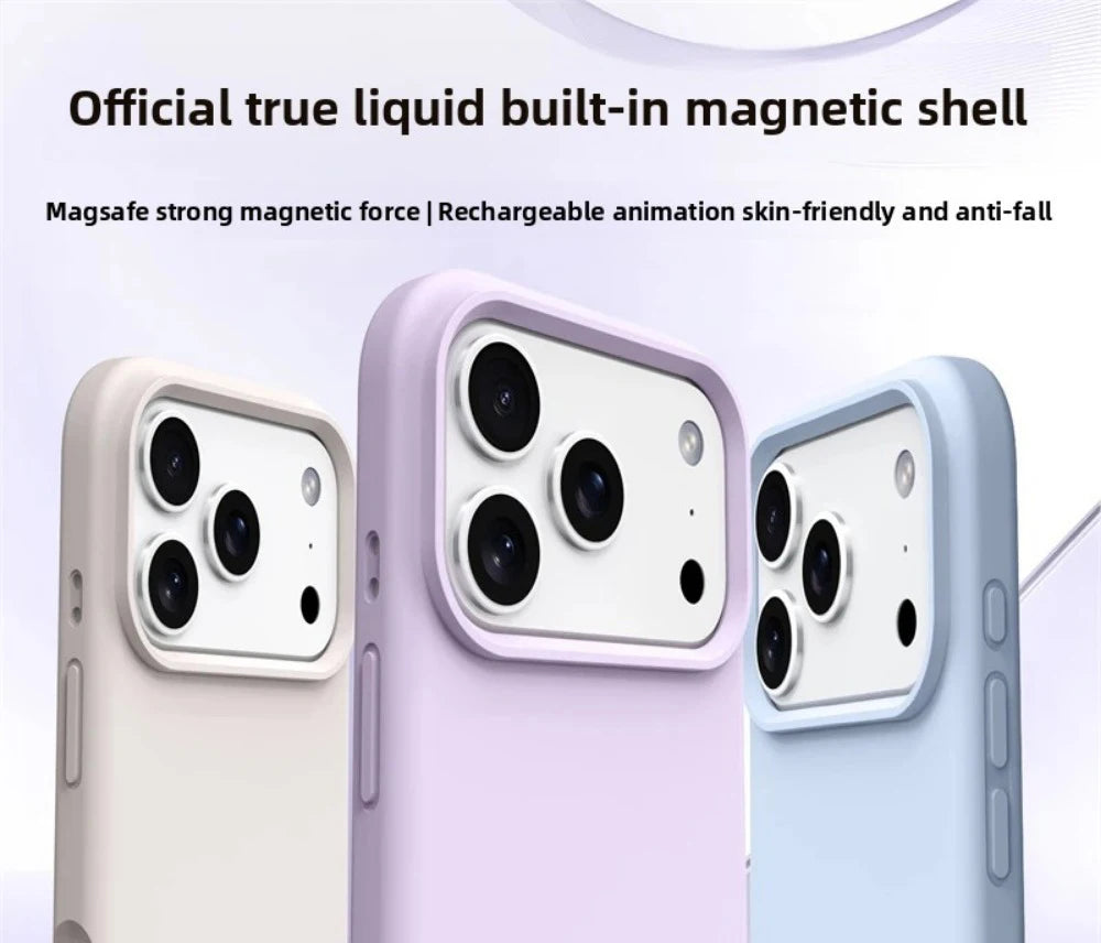 Magnetic Liquid Silicone Case for iPhone 17 & iPhone 16 Pro Max – Soft Bumper Protective Cover Kairos & Co.