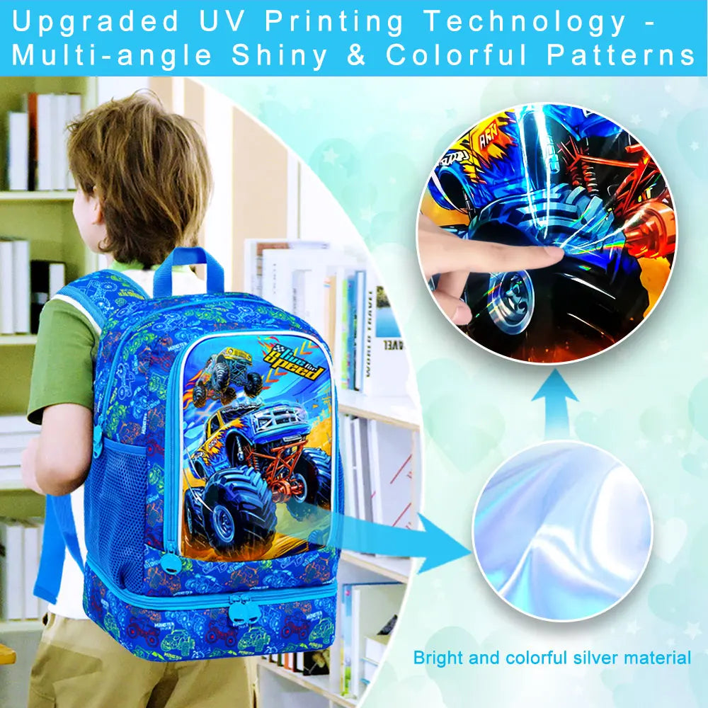 Boys' School Backpack Set – Built-In Lunch Bag Compartment Divina Constitutio