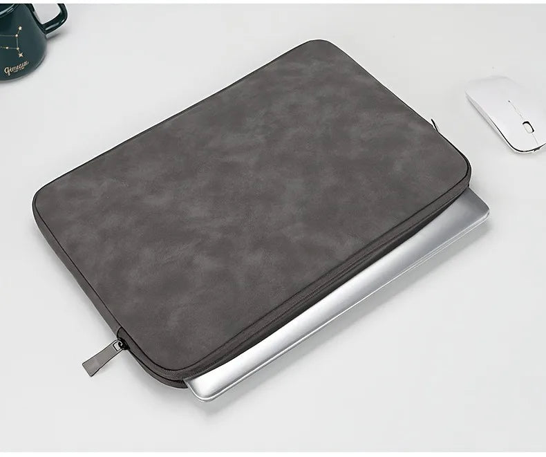 Slim PU Leather Laptop Case 11-15" – Protective Sleeve for MacBook & Tablets Divina Constitutio
