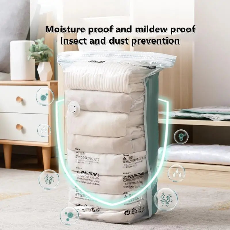 No Need Pump Vacuum Bags Large Plastic Storage Bags for Storing Clothes Blankets Compression Empty Bag Covers Travel Accessories Kairos & Co.